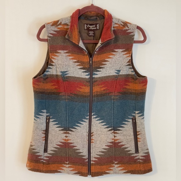 Cowgirl Legend Jackets & Blazers - Aztec/ Western Colorful Cowgirl Patterned Vest